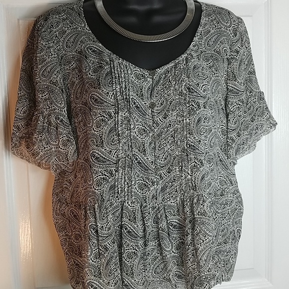 J. Crew, 0142, Paisley top, 100% silk,Size S - Picture 3 of 8